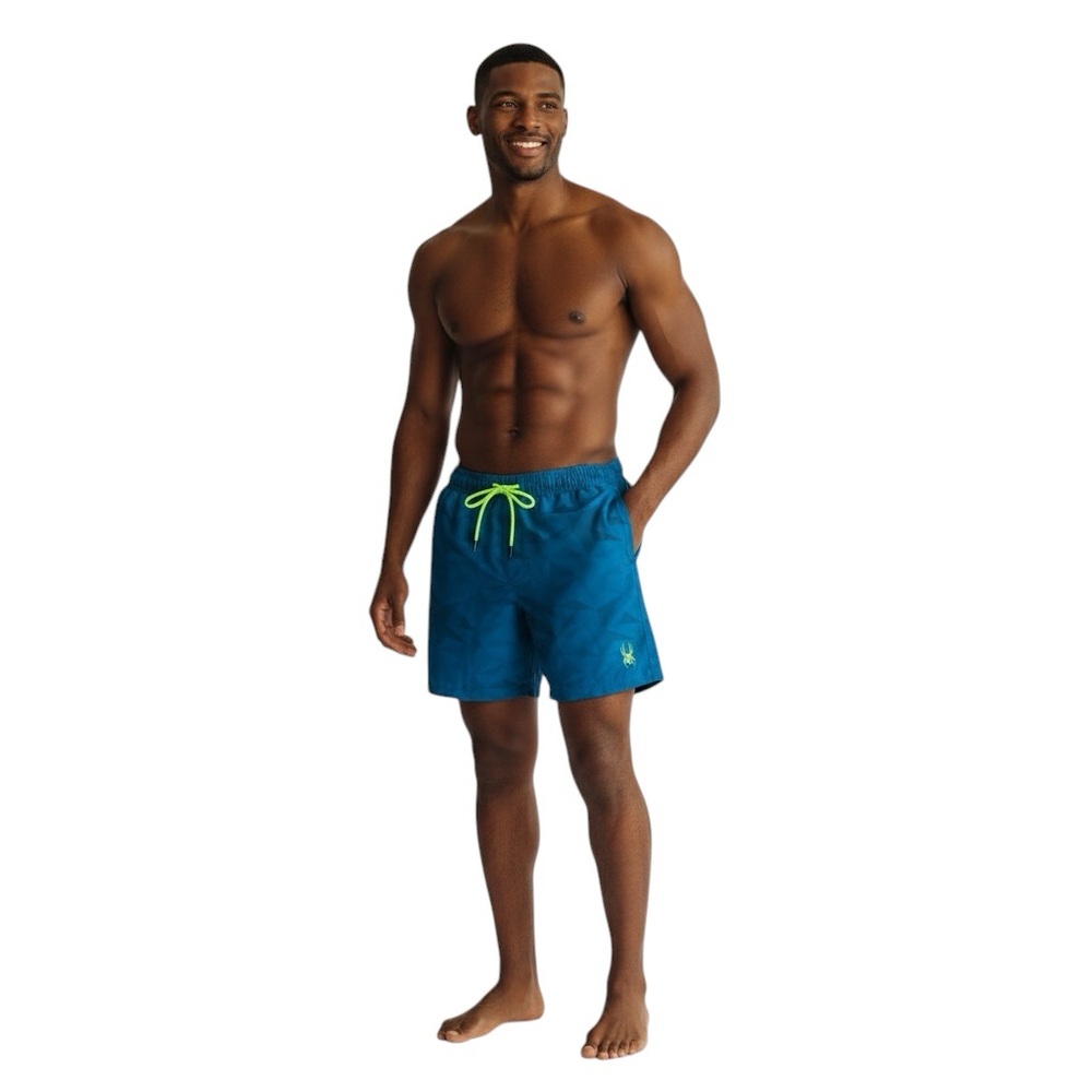 SPYDER Swim Trunks in Blue Tristar Size Large - Picture 5 of 5